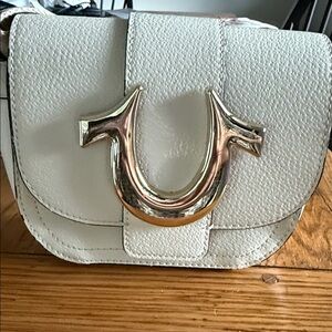 True Religion Ivory Horseshoe Mini Bag